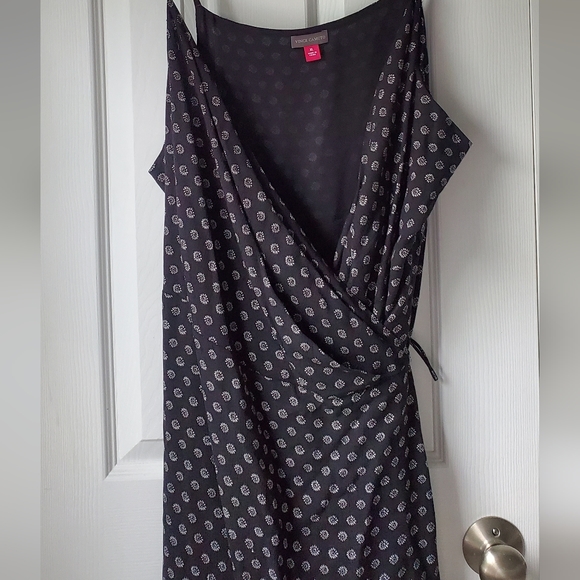 Vince Camuto Island Imprints Midi Wrap Dress Black XL - Picture 2 of 12